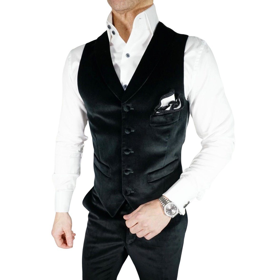 Black Velvet Ciottoli Waistcoat @ The Vault