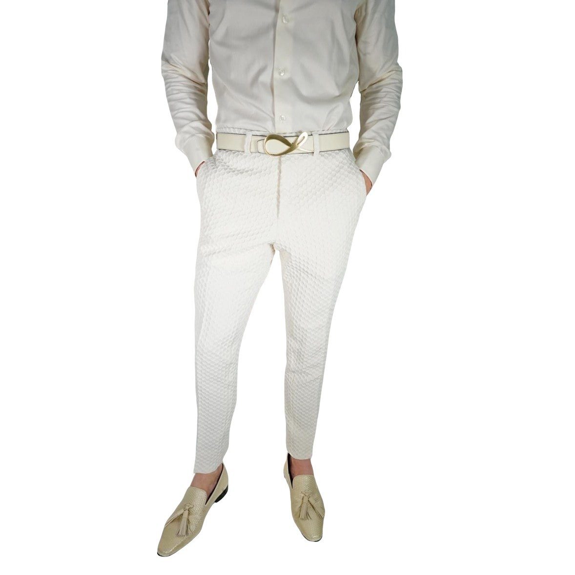 Vaniglia Honeycomb Trousers-3