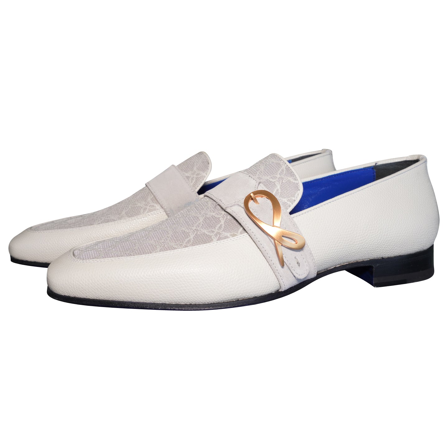 Tortora Logo Monk Strap Loafer With Rose Gold Buckle @ The Vault-3