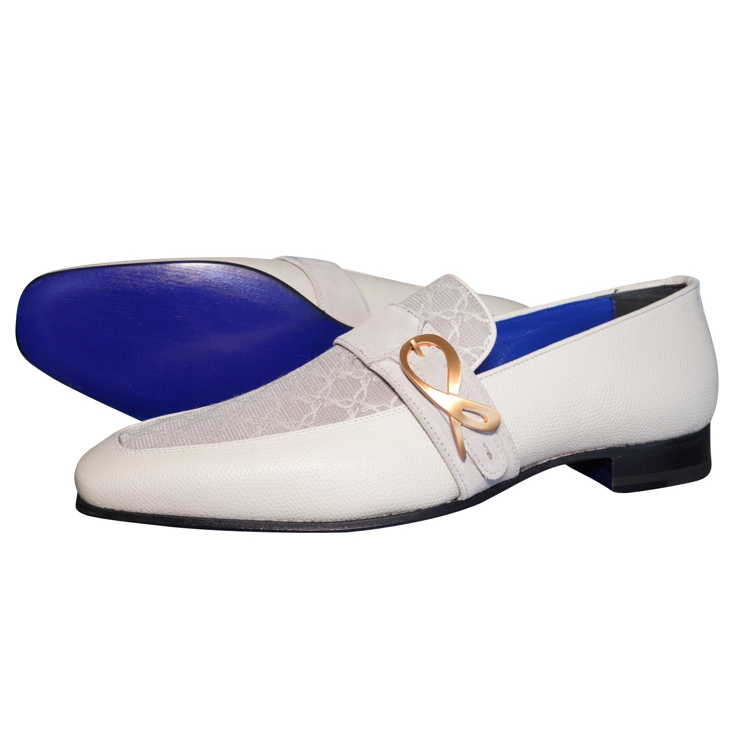 Tortora Logo Monk Strap Loafer With Rose Gold Buckle @ The Vault