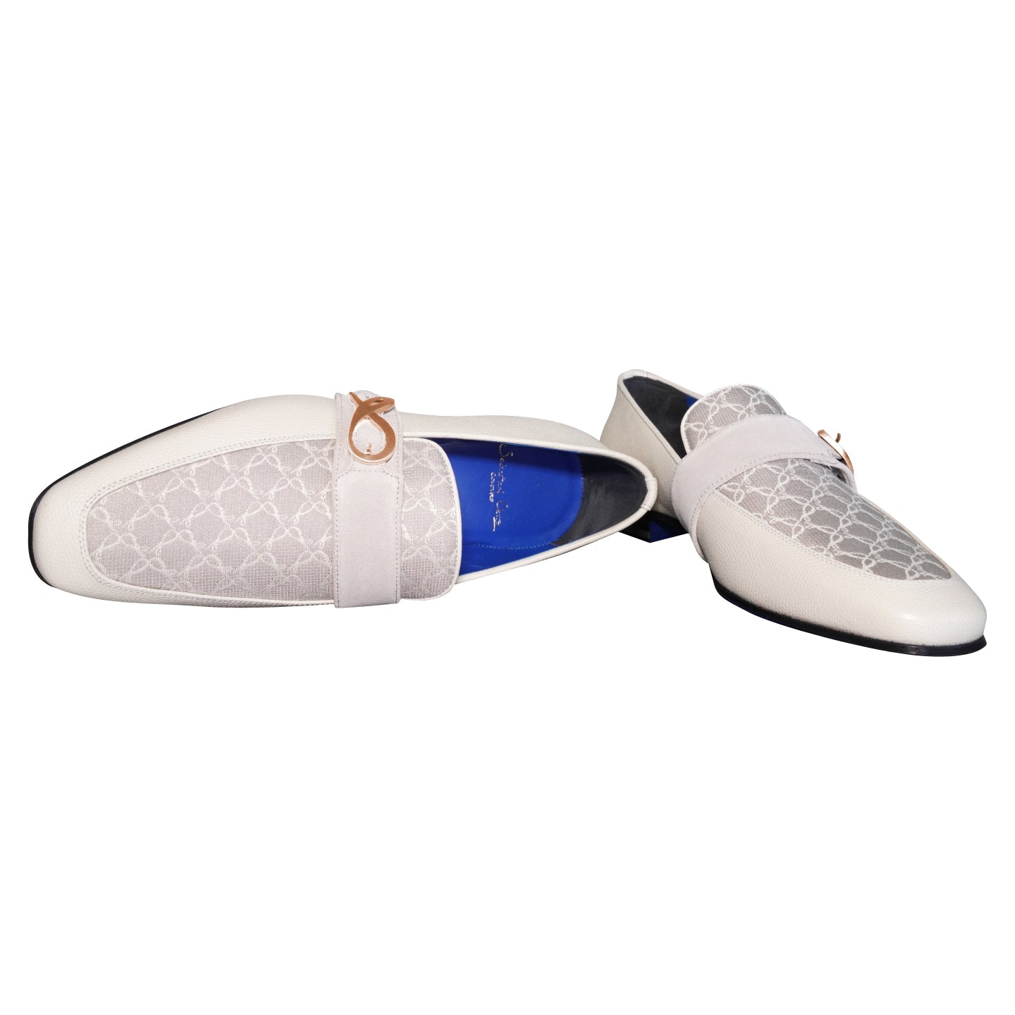 Tortora Logo Monk Strap Loafer With Rose Gold Buckle @ The Vault-8