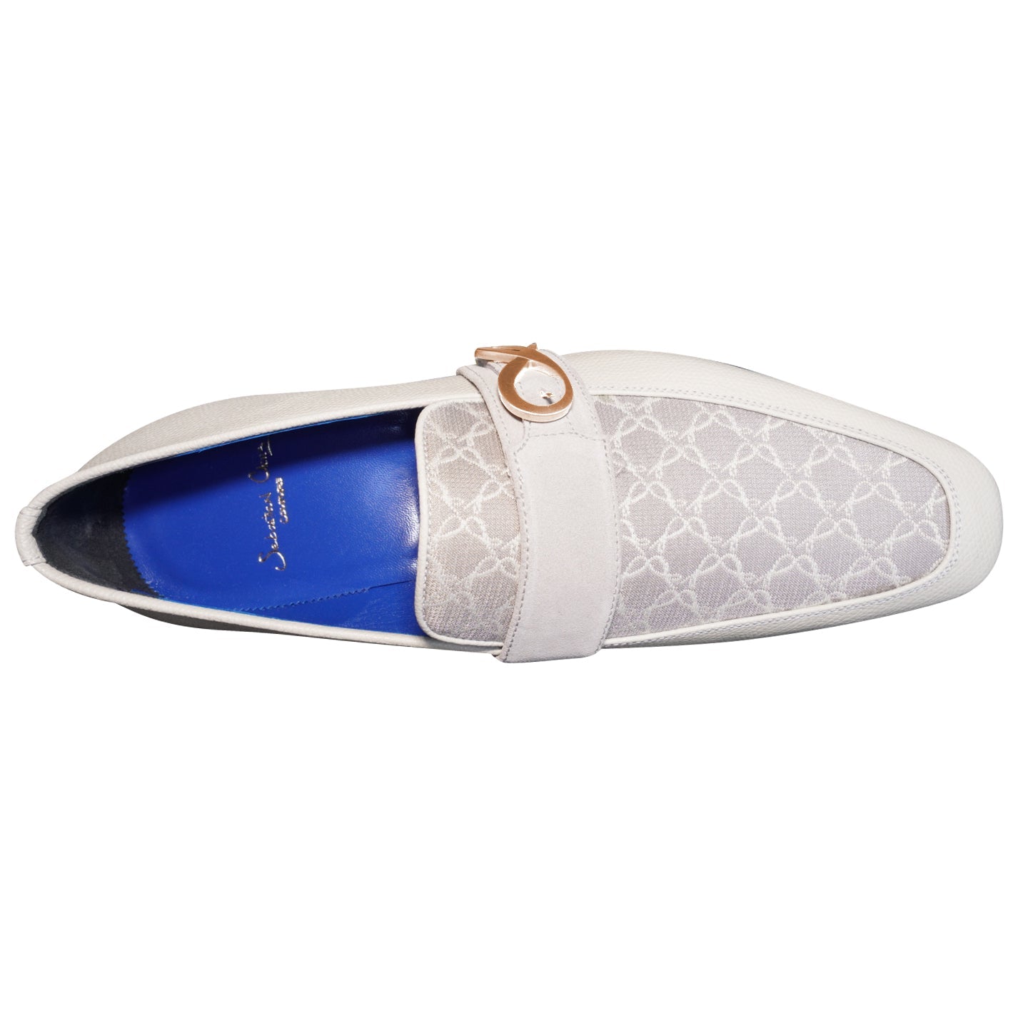 Tortora Logo Monk Strap Loafer With Rose Gold Buckle @ The Vault-6