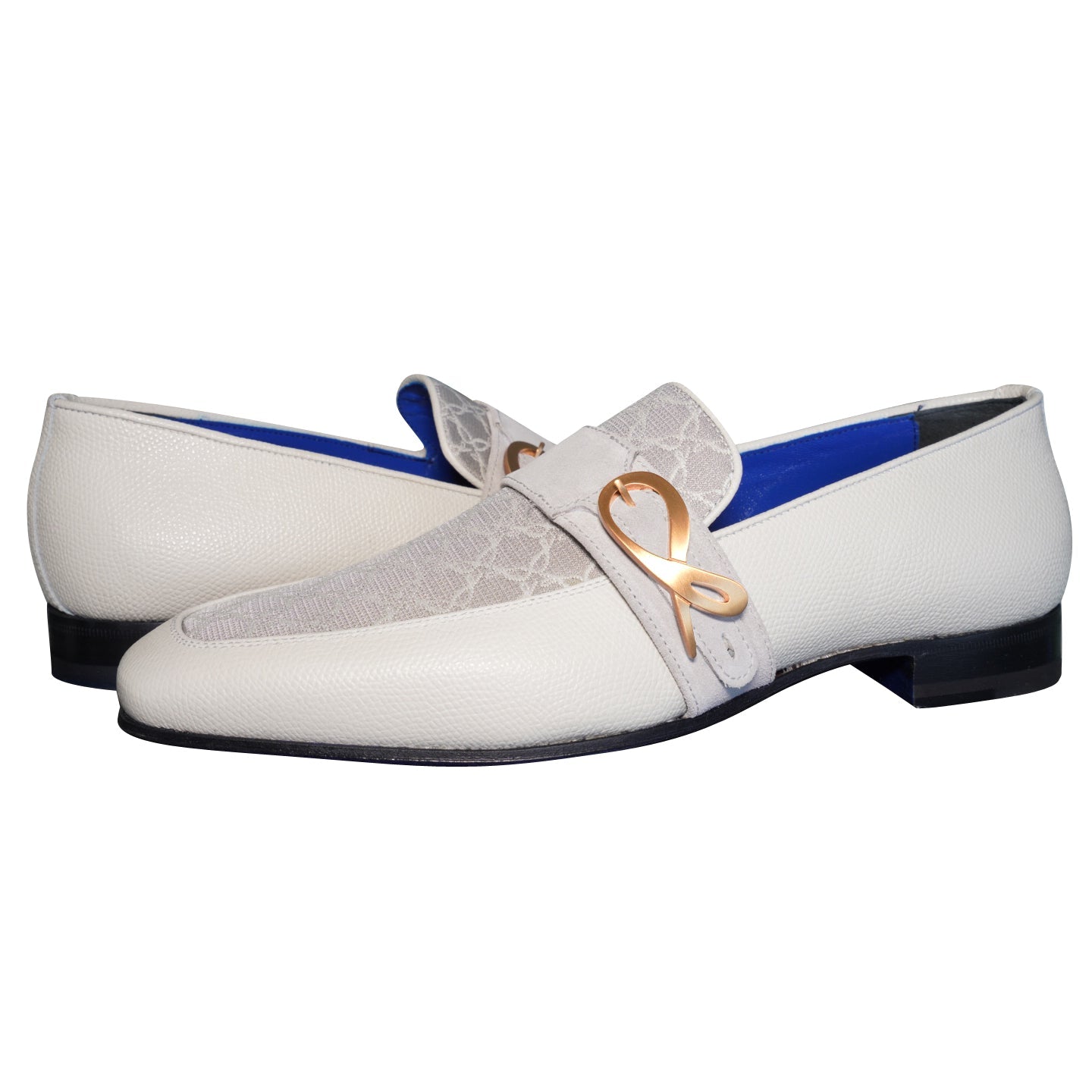 Tortora Logo Monk Strap Loafer With Rose Gold Buckle @ The Vault-4