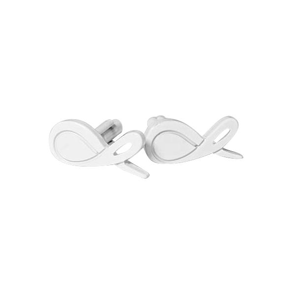 White Signature Cufflinks