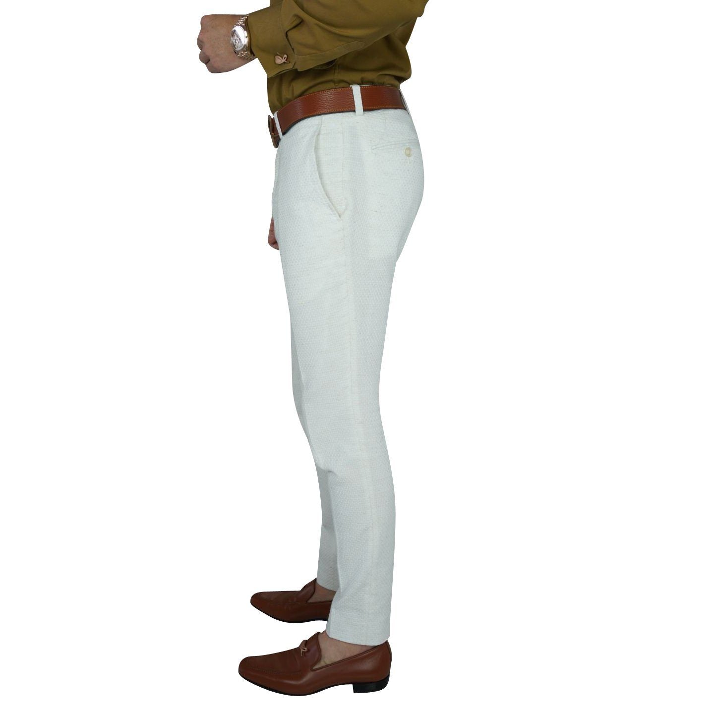 Coconut Intreccio Trousers-4