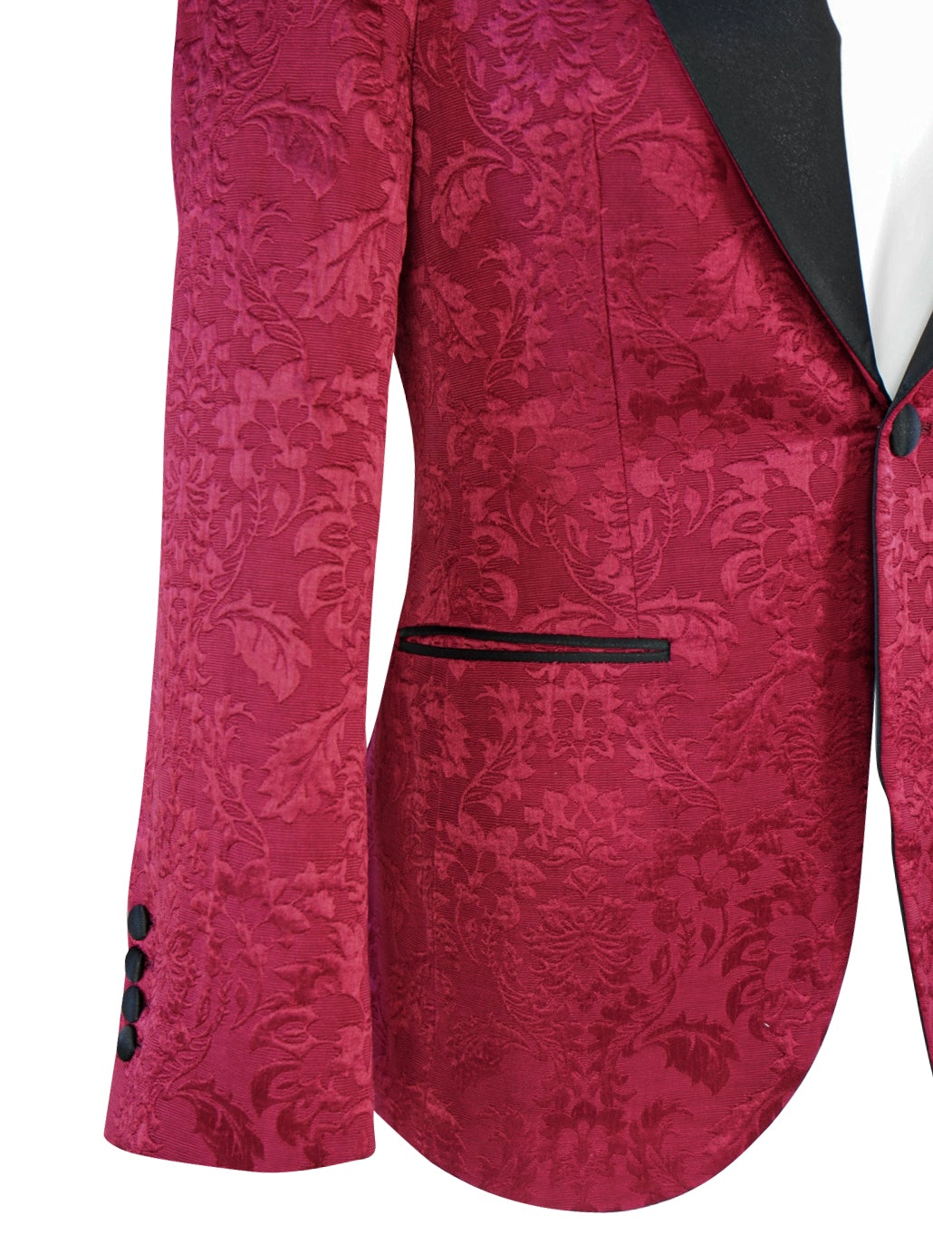 Burgundy & Black Fiore Jacket-7