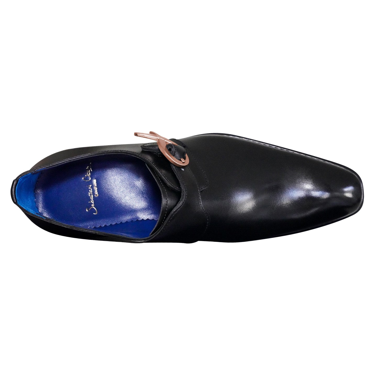 Nero Opal With Rose Gold Hardware Monk Strap-6