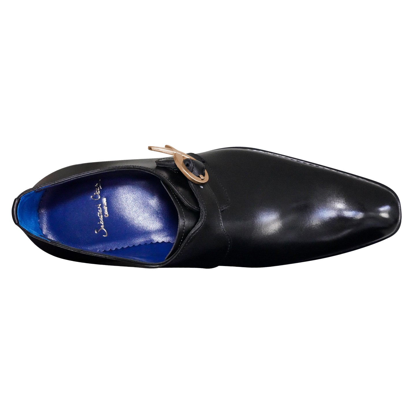 Nero Opal With Yellow Gold Hardware Monk Strap-6