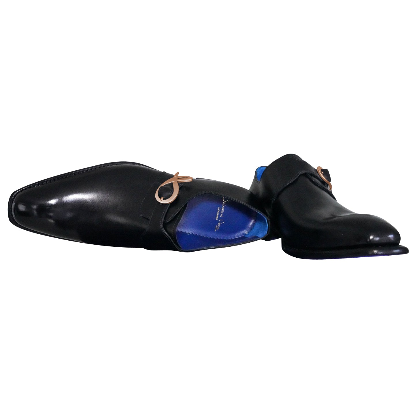 Nero Opal With Yellow Gold Hardware Monk Strap-9