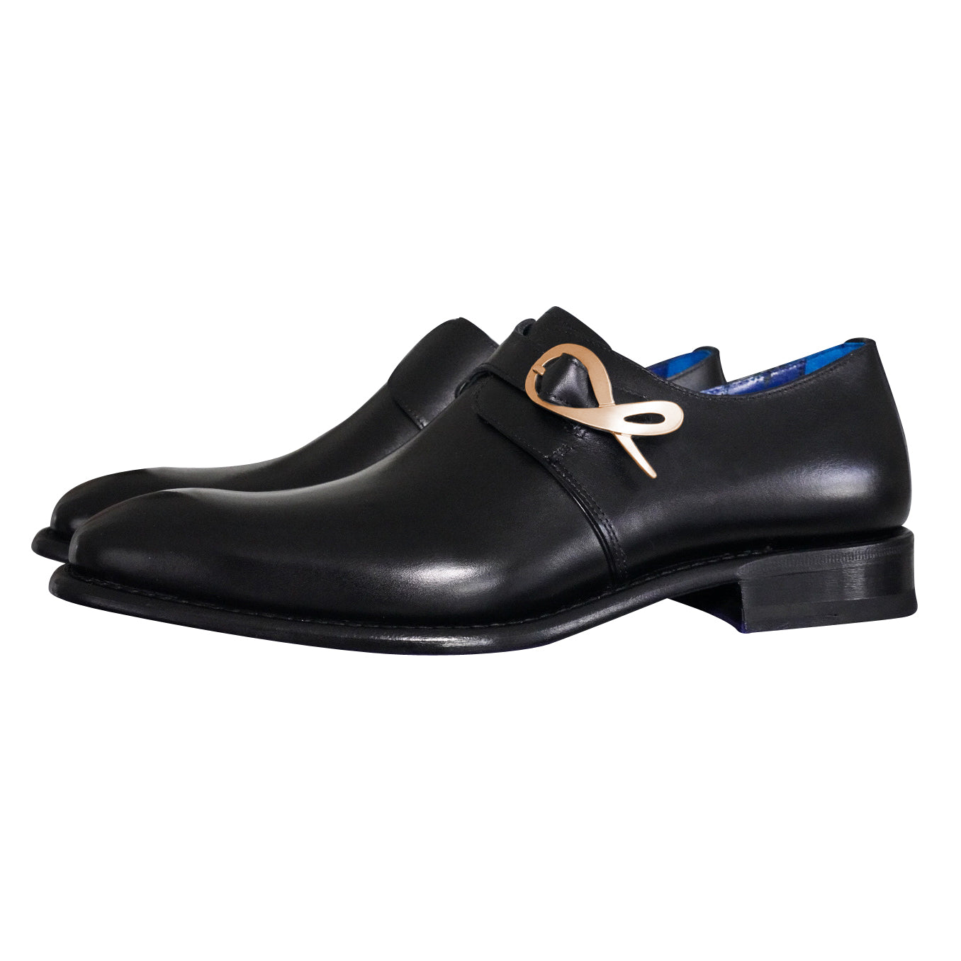 Nero Opal With Yellow Gold Hardware Monk Strap-3