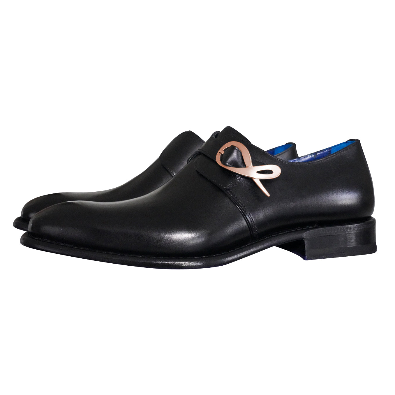 Nero Opal With Rose Gold Hardware Monk Strap-3