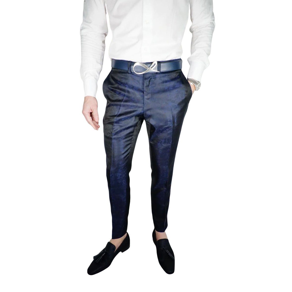 Navy Brillo Trousers-3