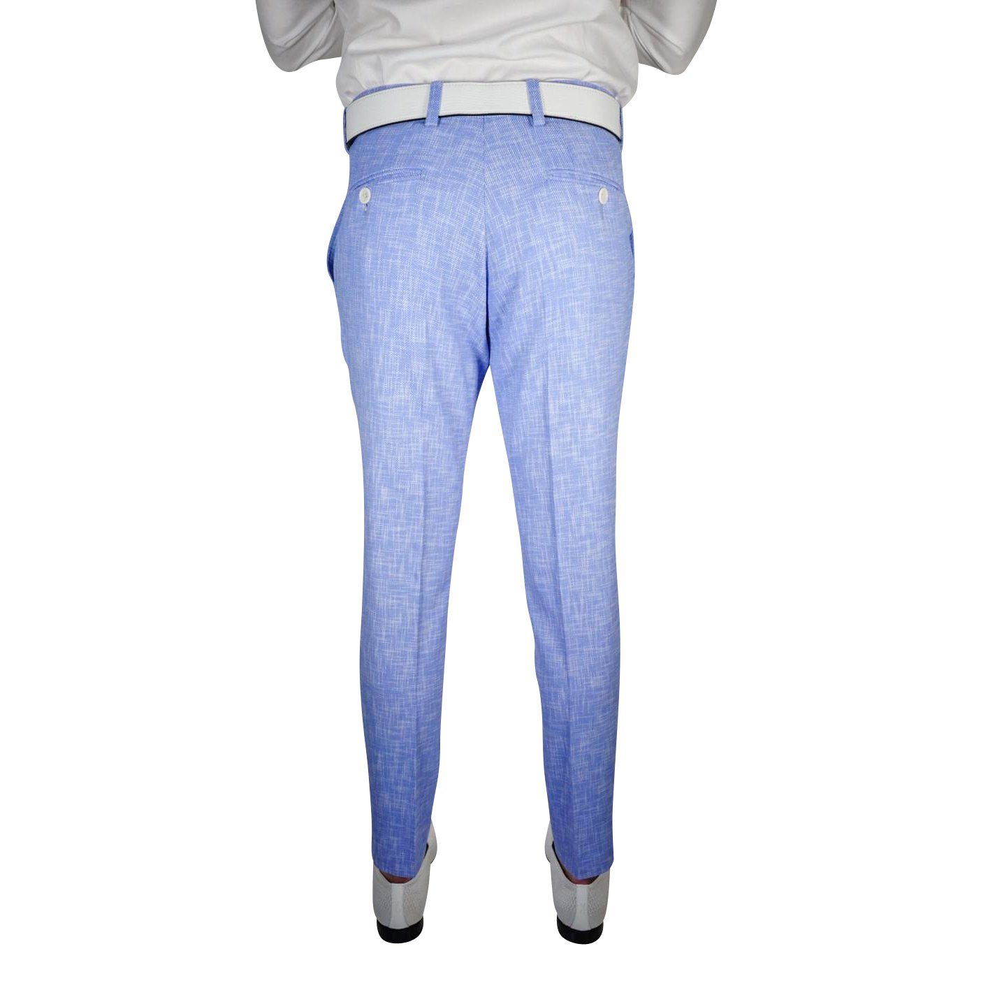 Lilac Blu Lino Tweed Trousers @ The Vault-5