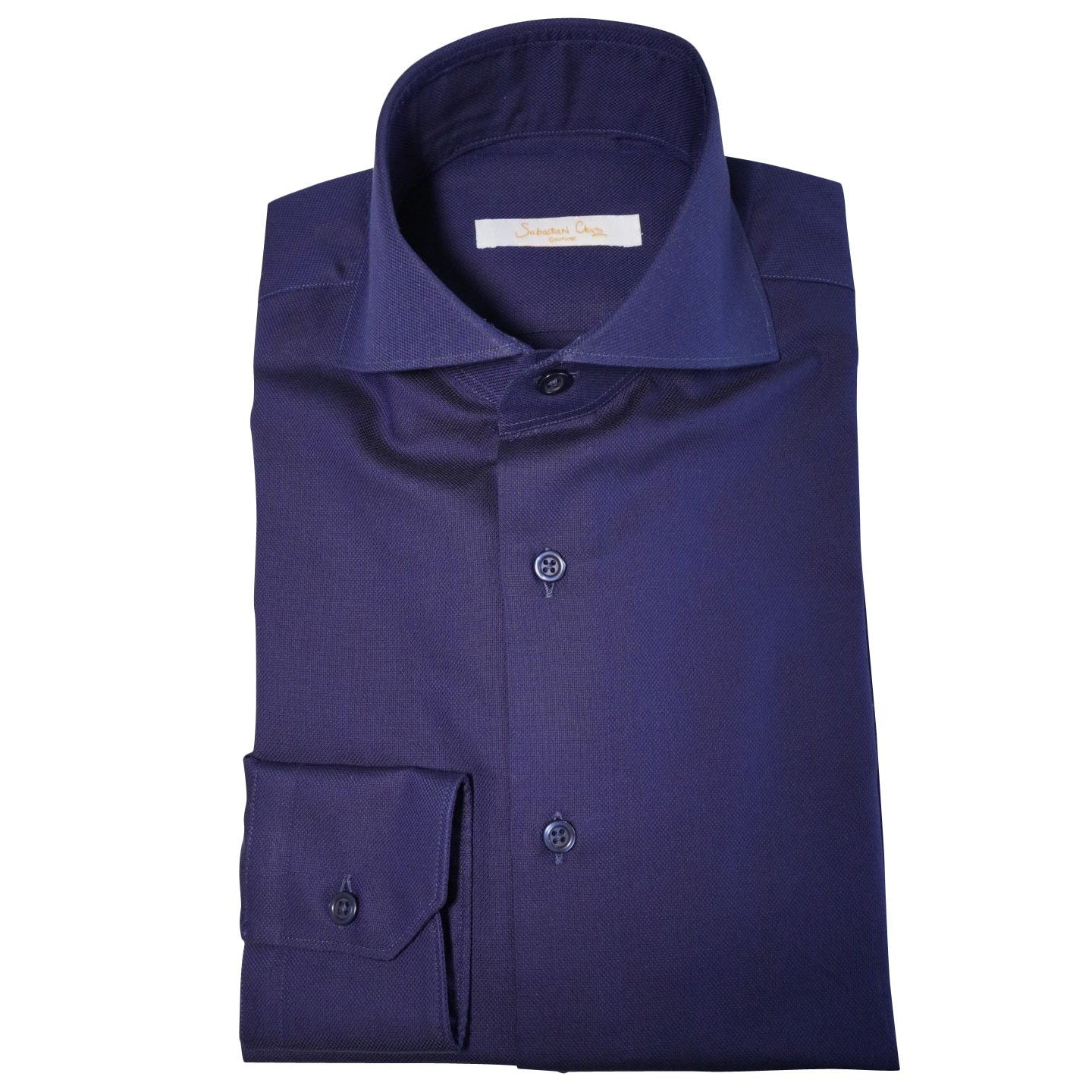 Blu Birdseye Dress Shirt-3