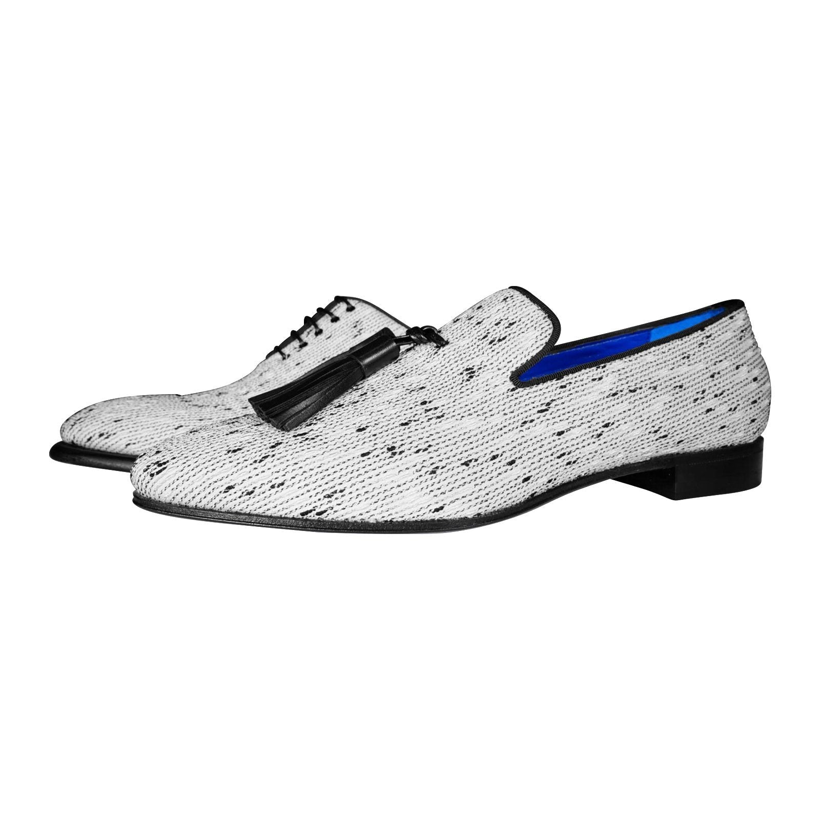 White Tweed Legare Tassel Loafer-10