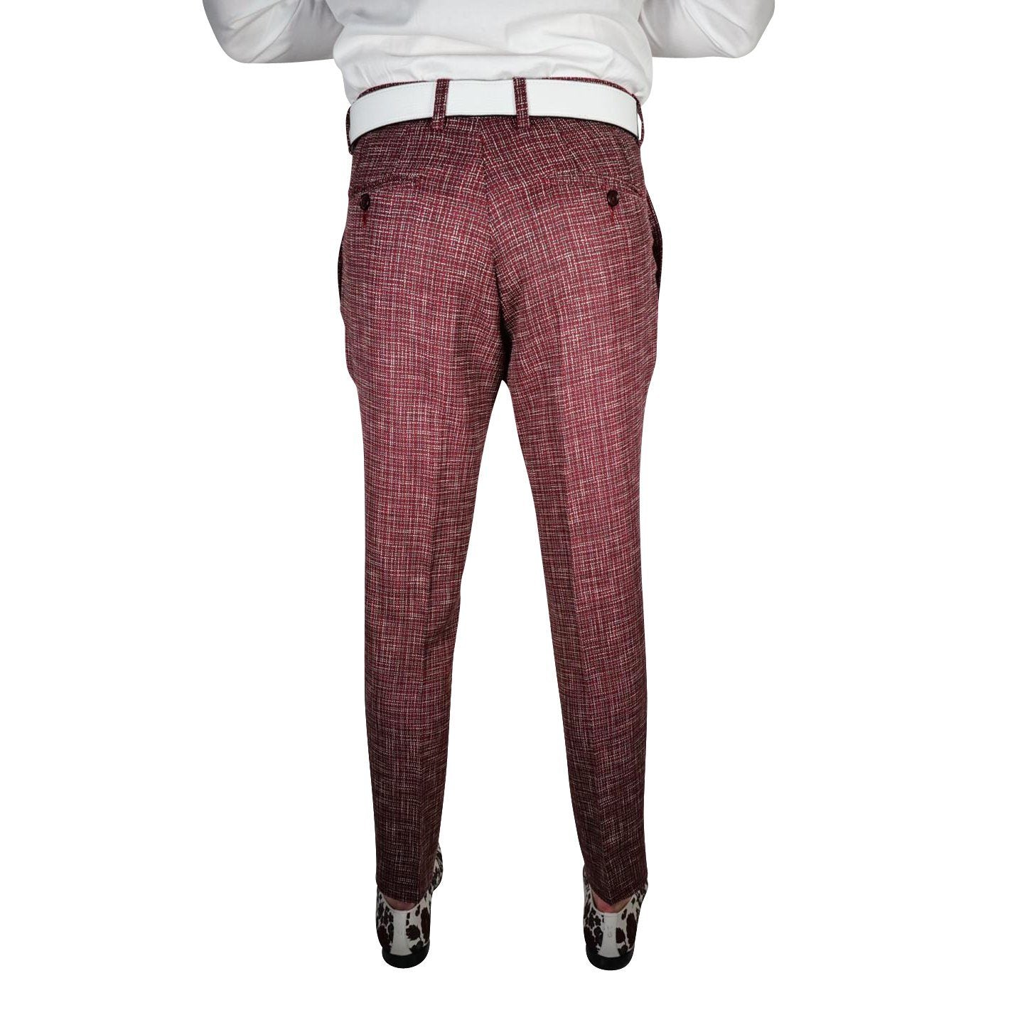 Burgundy Canestro Trousers @ The Vault-5