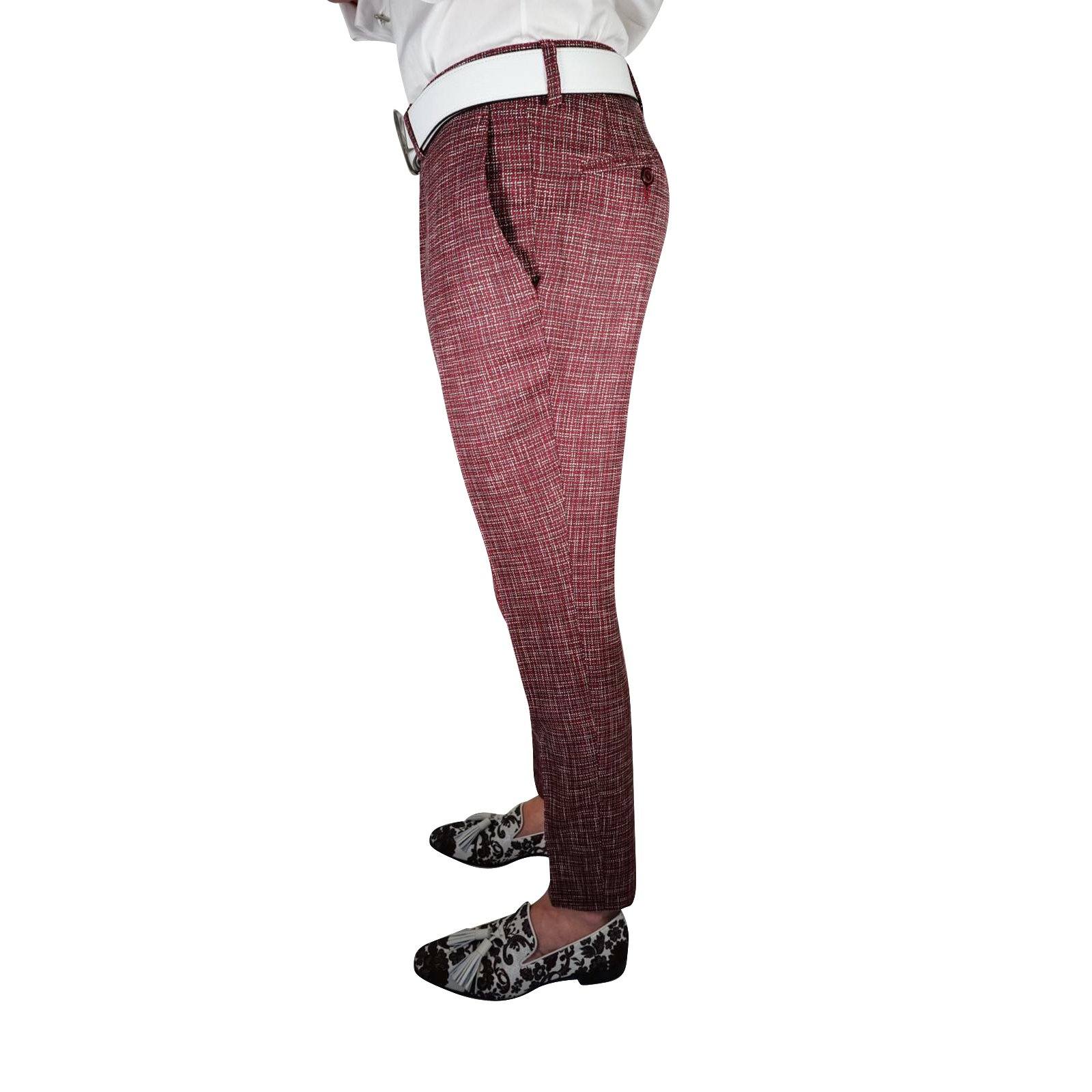 Burgundy Canestro Trousers @ The Vault-4