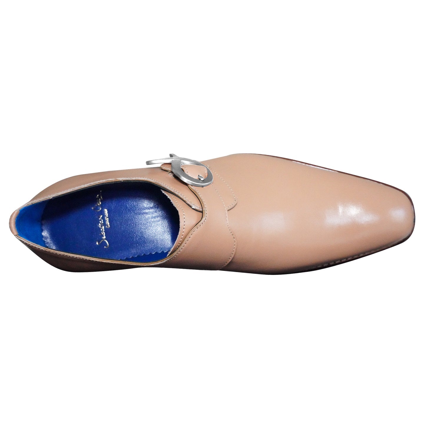 Latte With Silver Hardware Monk Strap-6