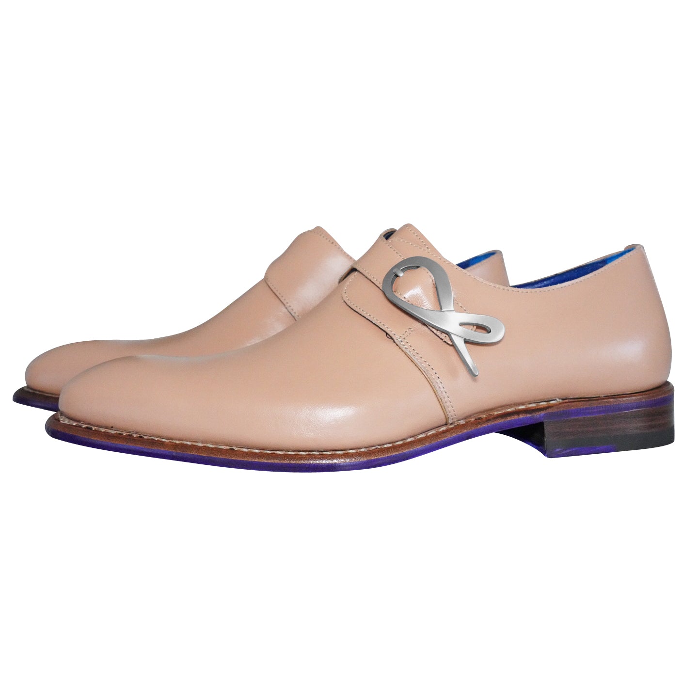 Latte With Silver Hardware Monk Strap-3