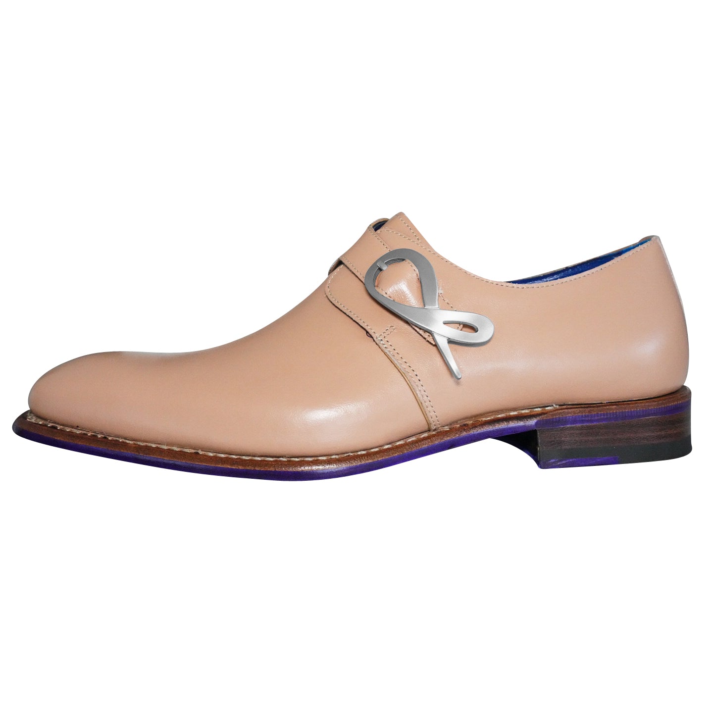 Latte With Silver Hardware Monk Strap-7