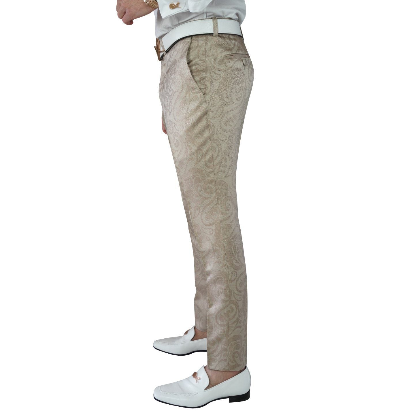 Champagne Oro Damasco Paisley Trousers @ The Vault-4