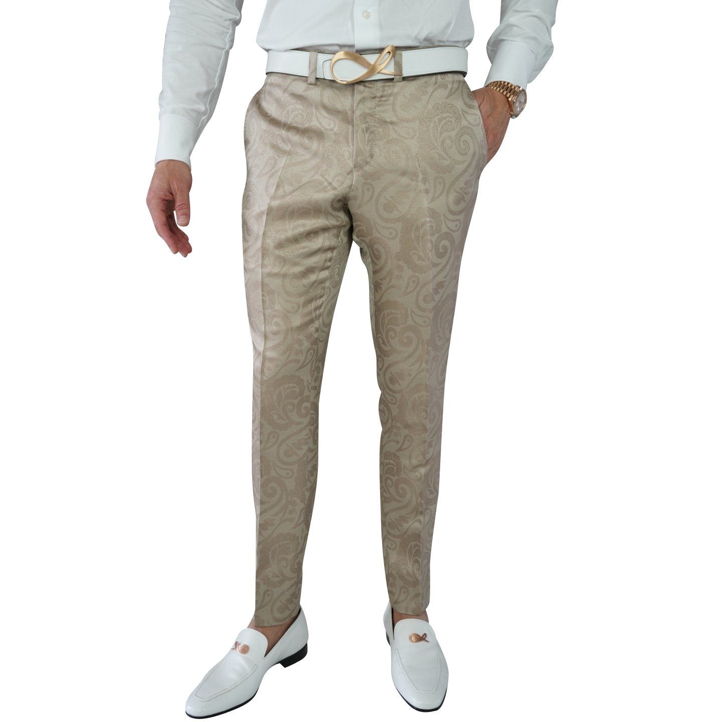 Champagne Oro Damasco Paisley Trousers @ The Vault-3