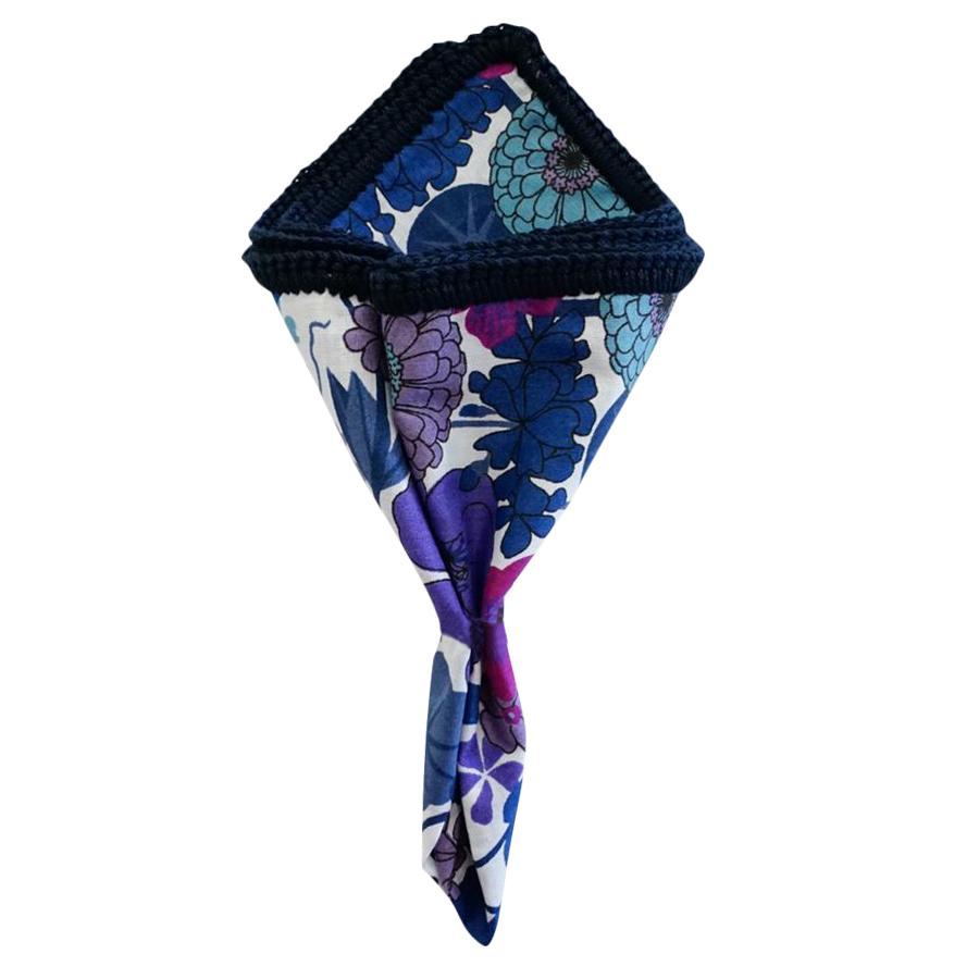 Purple Orchidea with Navy Blue Signature Border-1