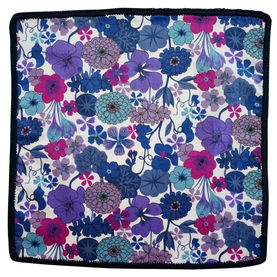 Purple Orchidea with Navy Blue Signature Border-2