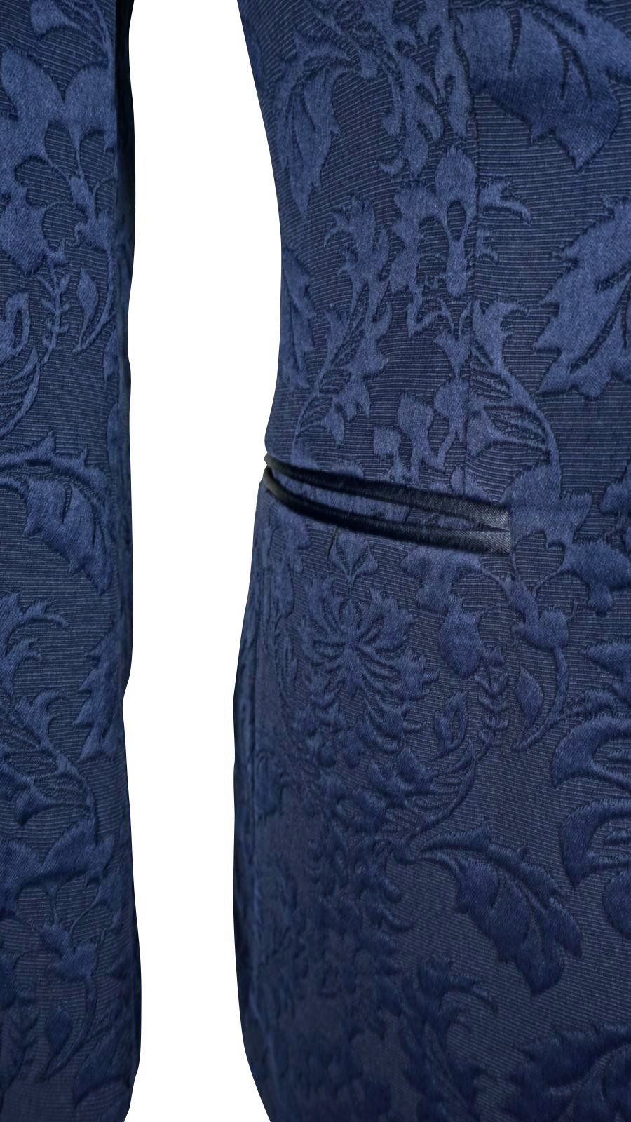 Navy Blue Fiore Dinner Jacket-7
