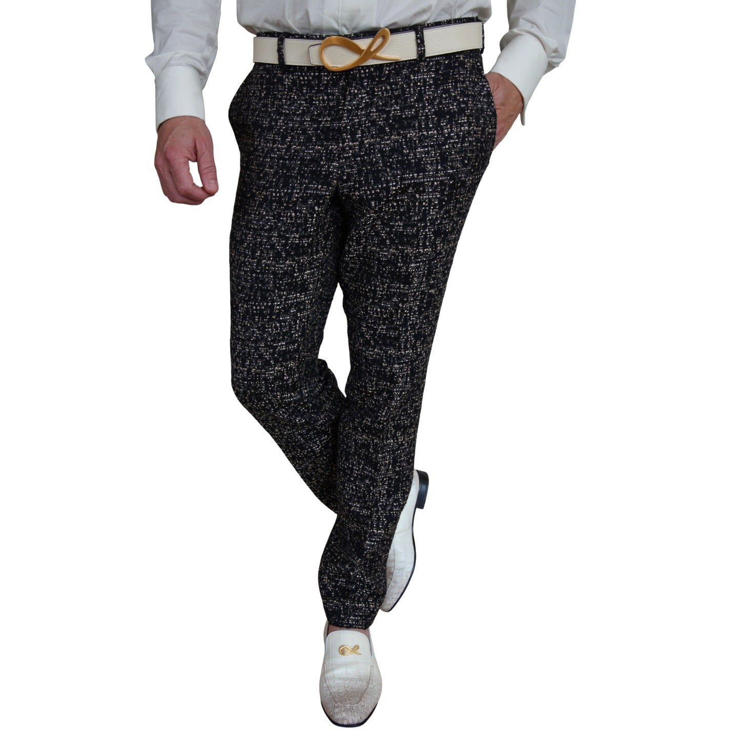 Onyx Oro Tweed Trousers-1