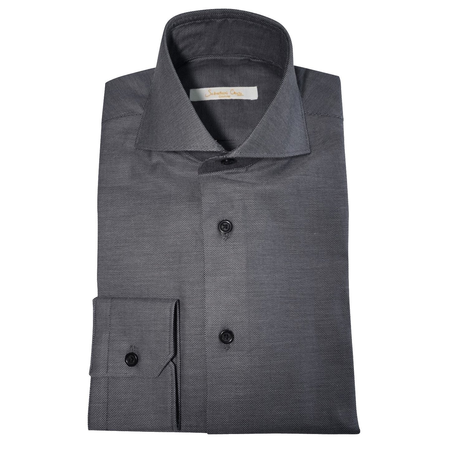 Black Birdseye Dress Shirt-3