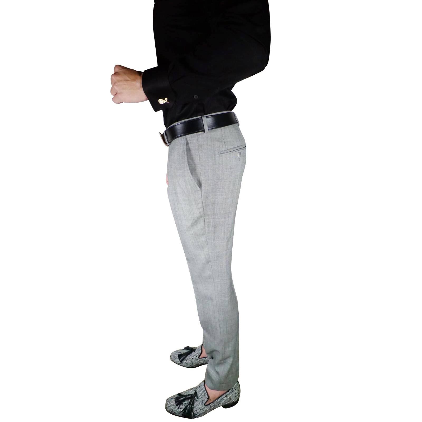 S by Sebastian Fossile Grey Trousers @ The Vault-3
