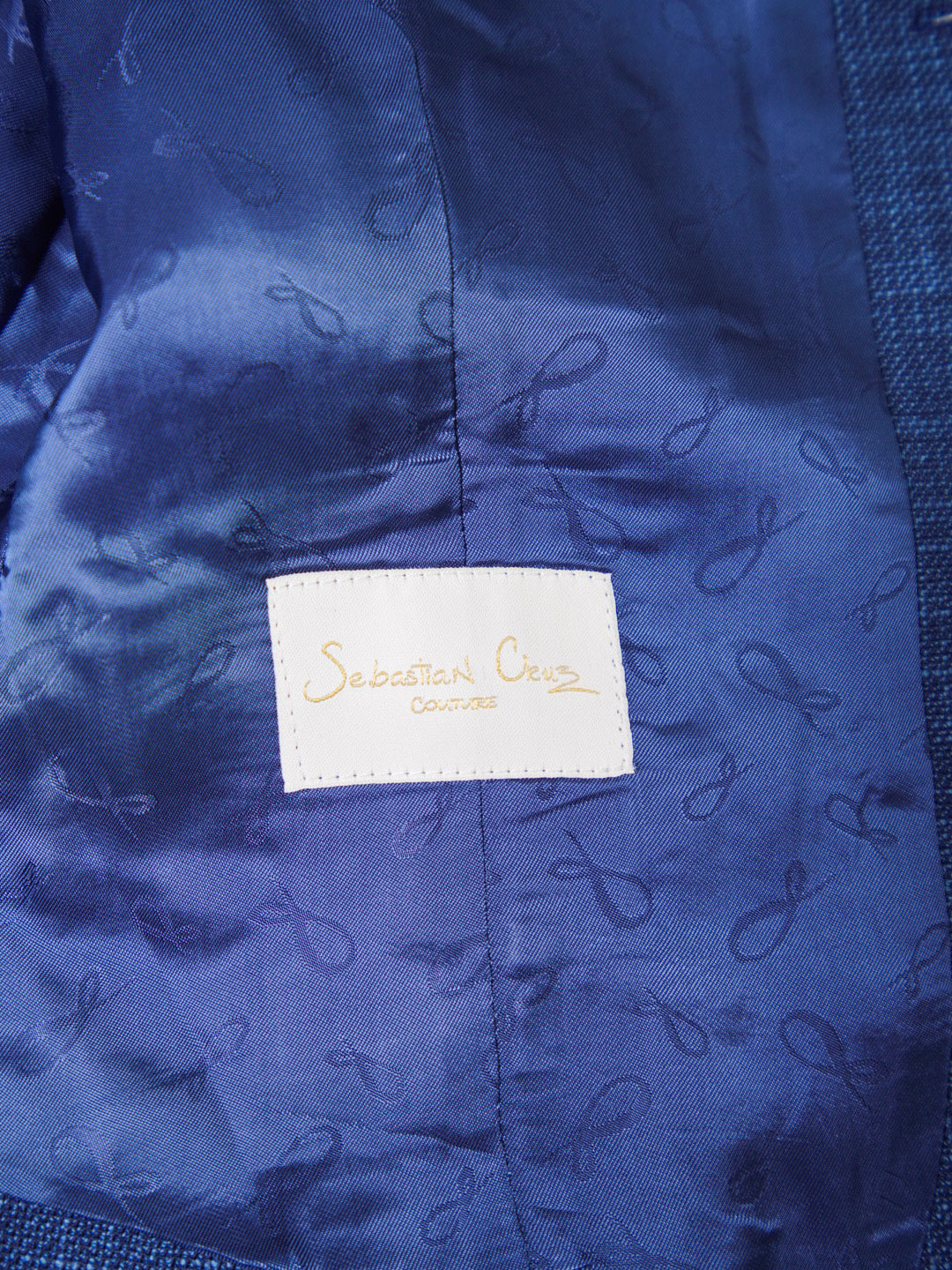 Prussian Blu Lino Tweed Ciottoli Waistcoat @ The Vault-4
