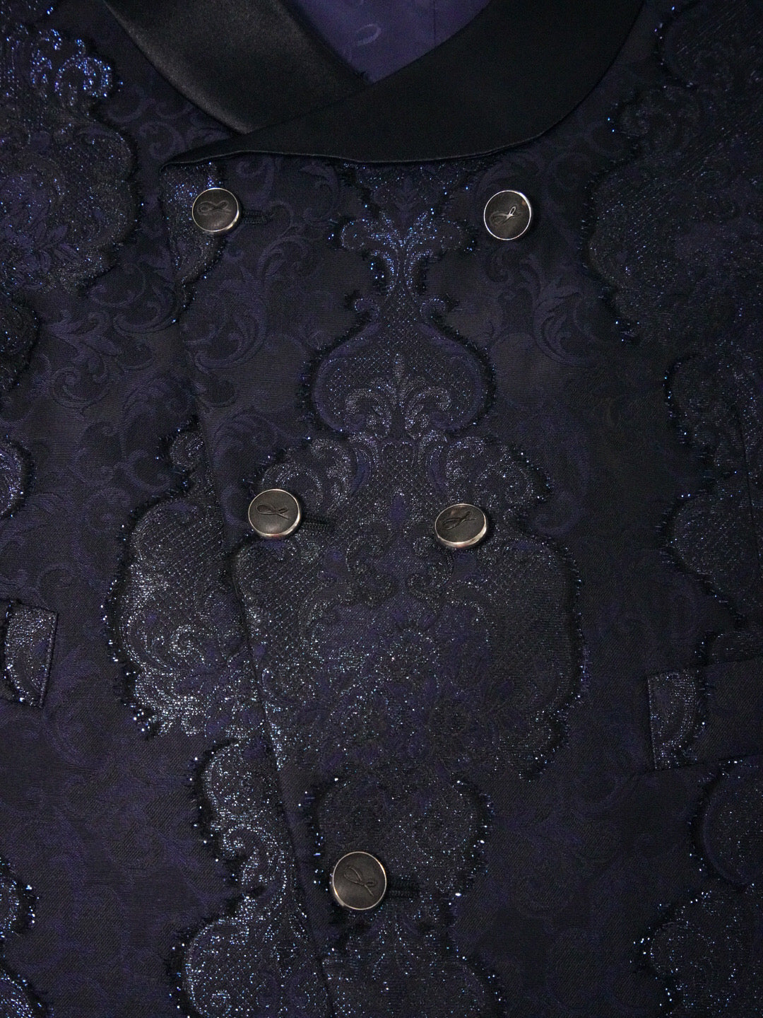 Navy Versaille Double Breasted Waistcoat-3