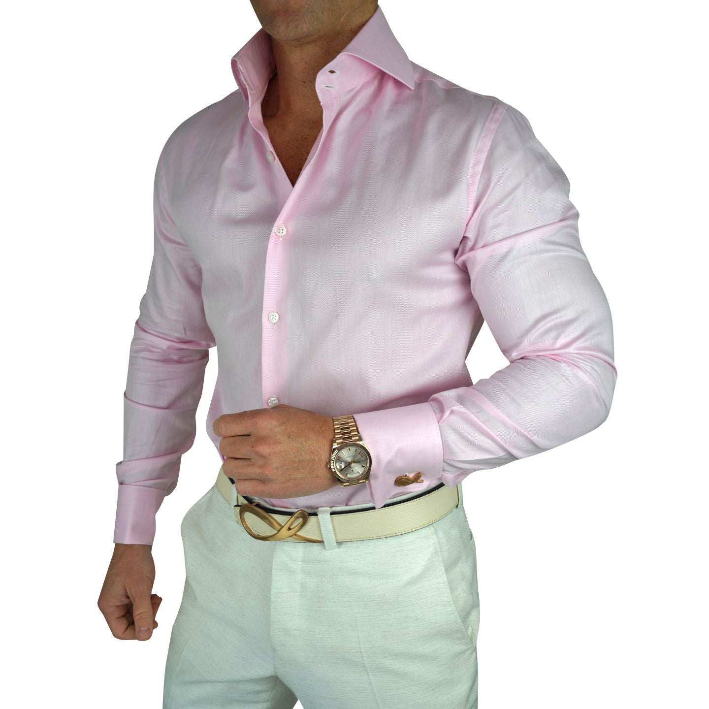 Pink Twill Dress Shirt
