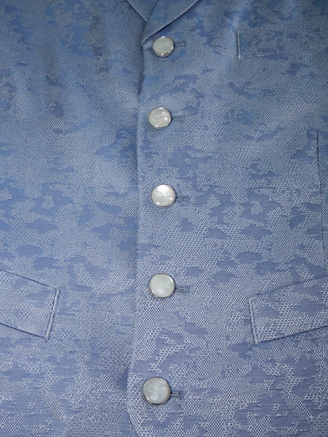 Baby Blu Brillo Ciottoli Waistcoat-3