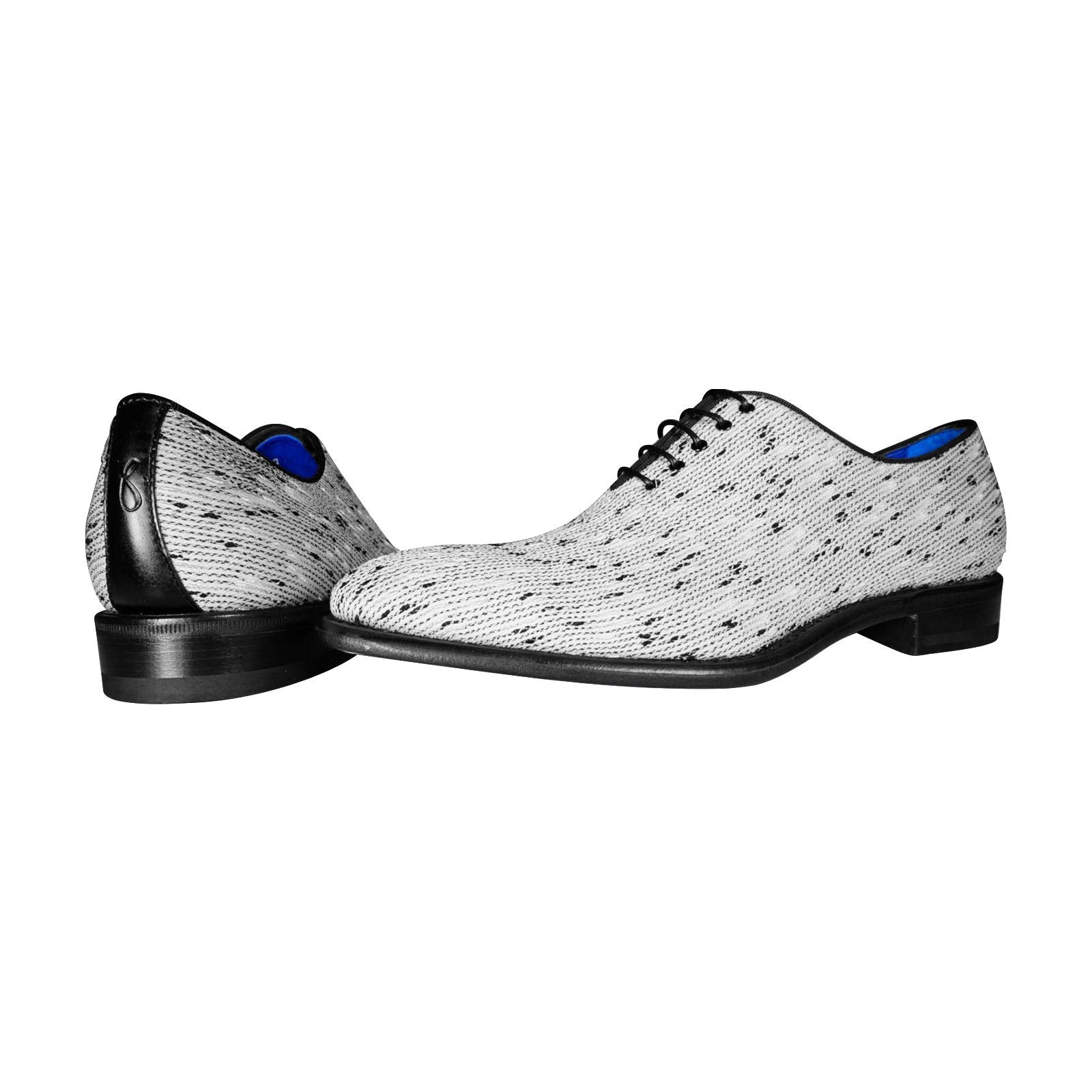White Tweed Legare Lace Ups-5