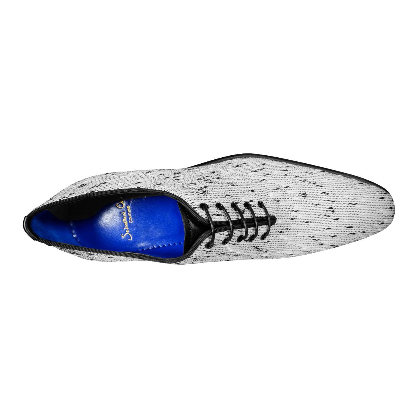 White Tweed Legare Lace Ups-7