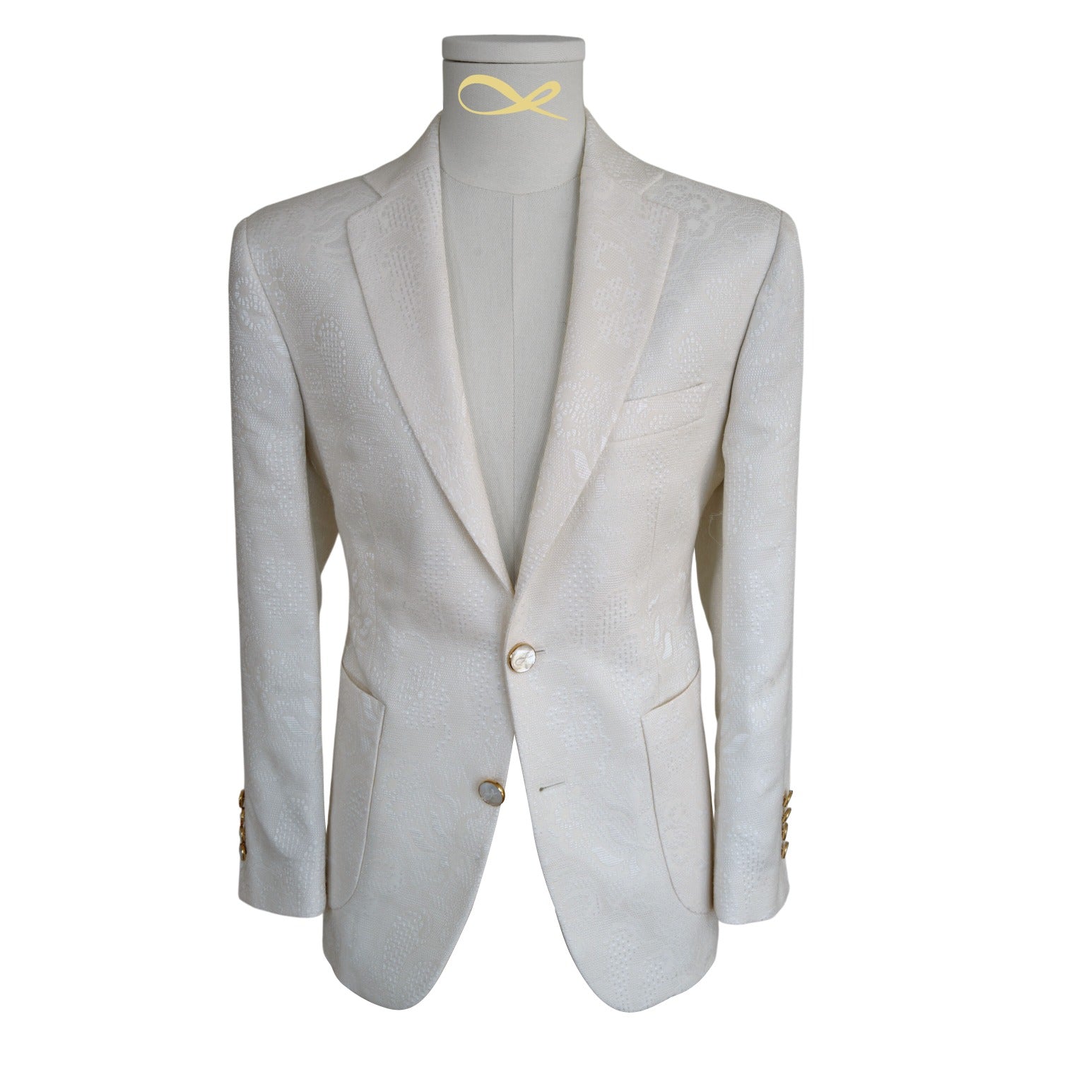 Latte Damask Jacket-2