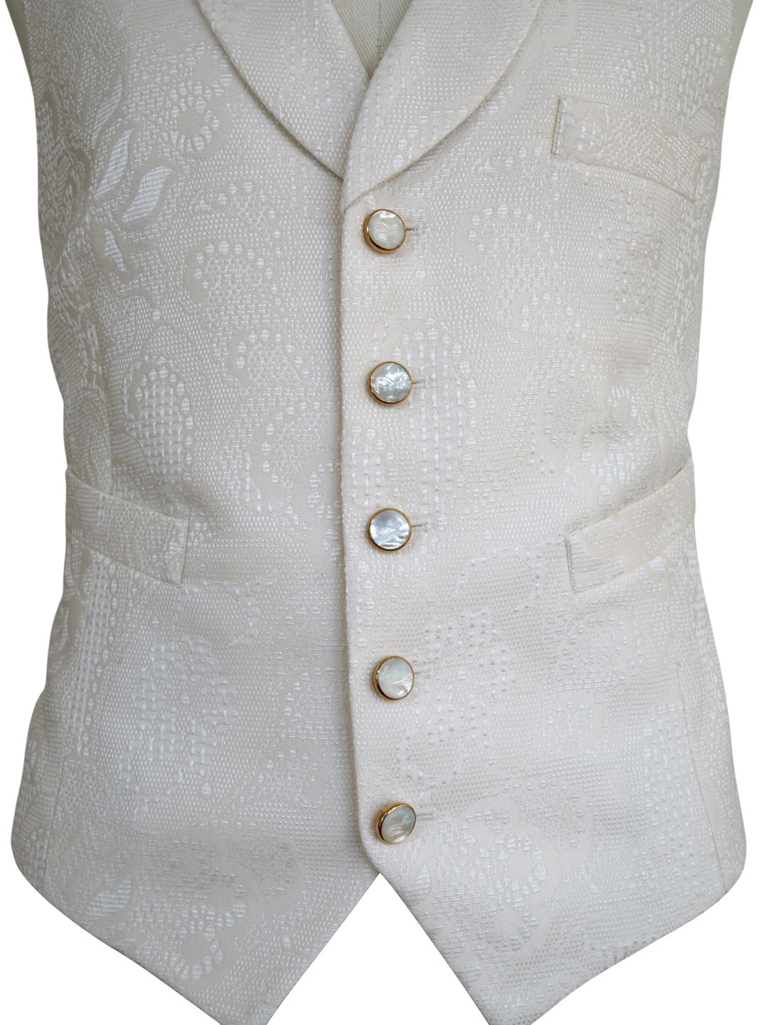 Latte Damask Ciottoli Waistcoat-3