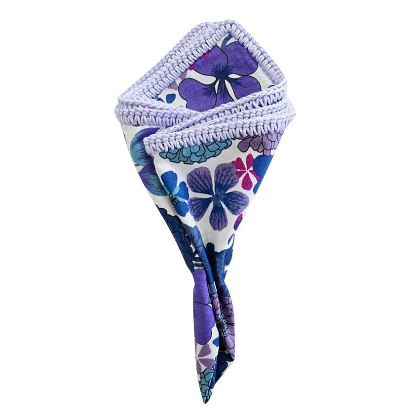 Purple Orchidea with Lilac Blue Signature Border-1