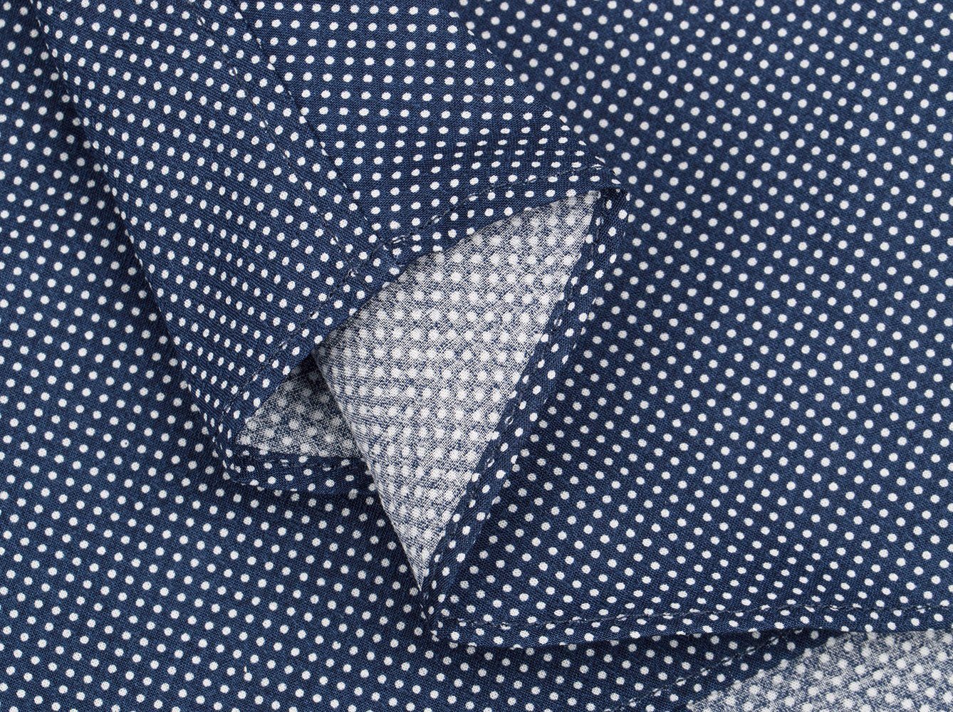 Navy Mini Dot Dress Shirt-4