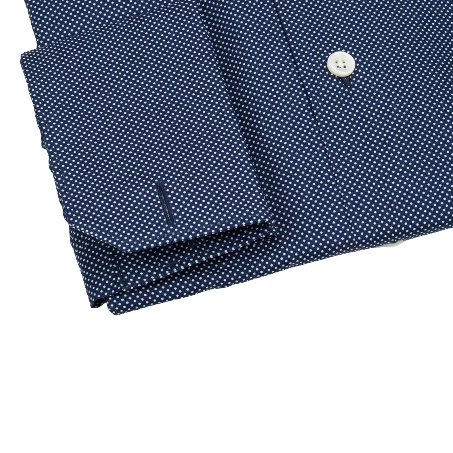 Navy Mini Dot Dress Shirt-5