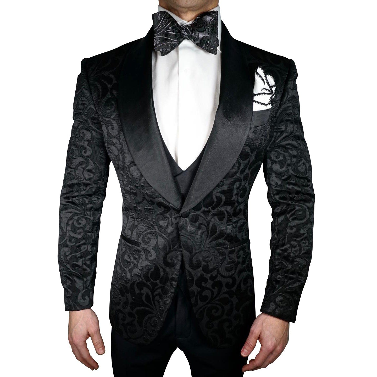 Black Paisley Dinner Jacket-4