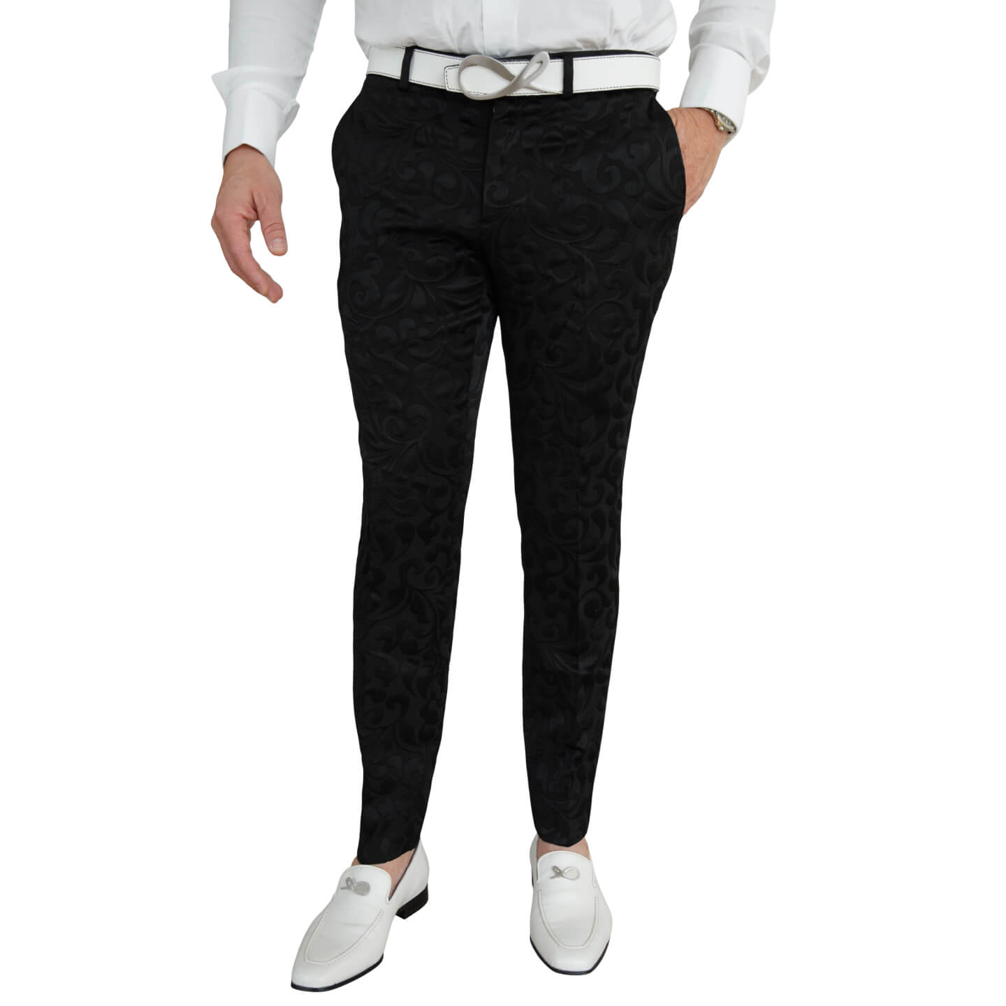 Black Paisley Trousers-2
