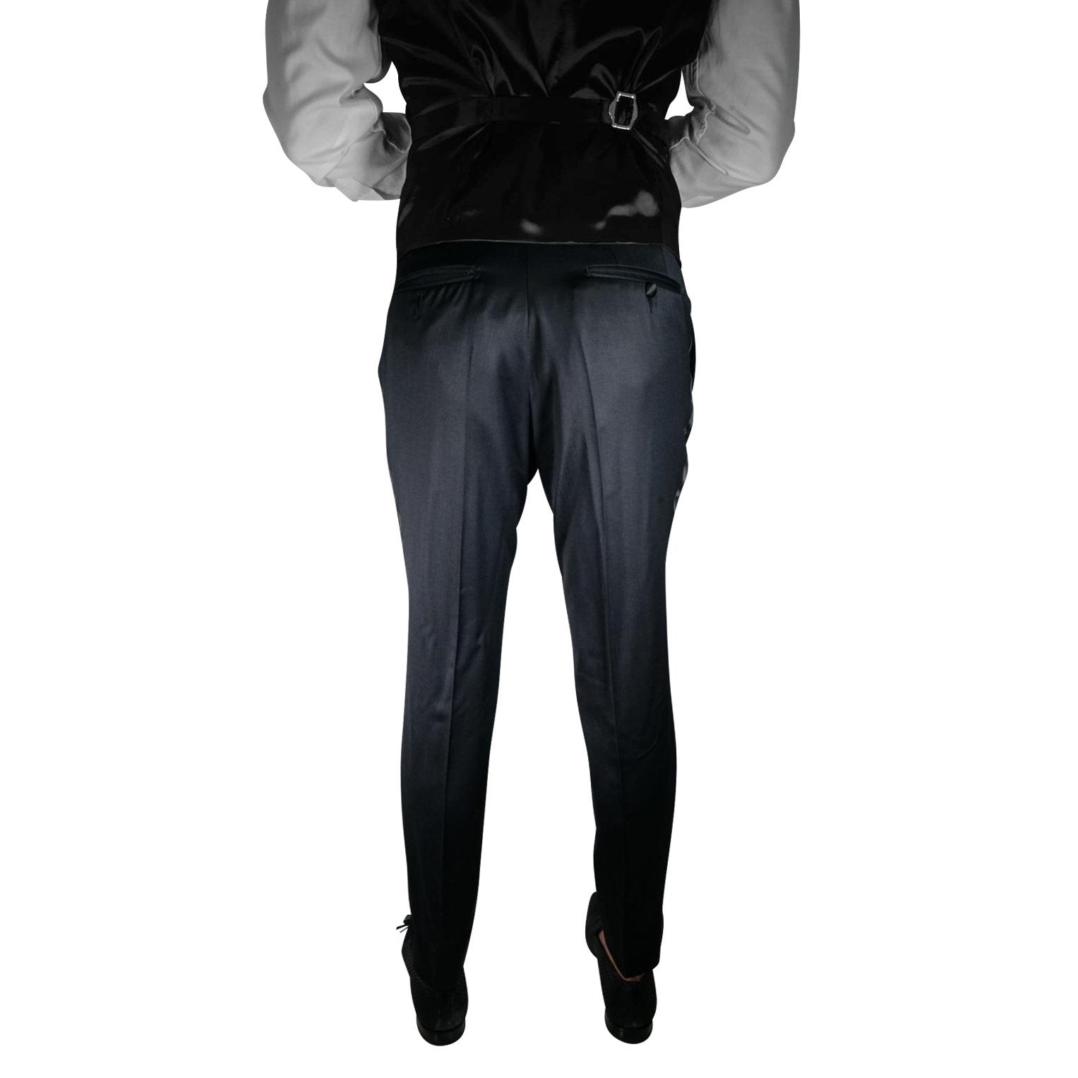 Black Tuxedo Style Trousers-4