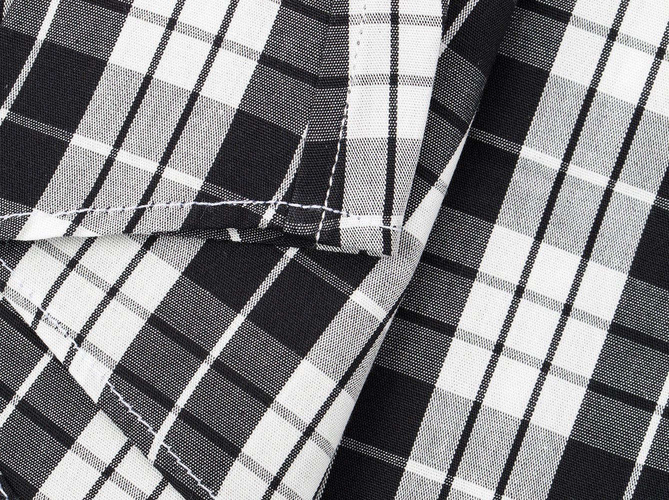 Charcoal Plaid Short Sleeve Shirt-4