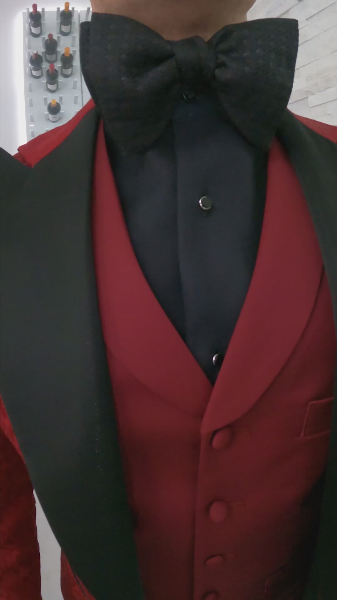Burgundy & Black Fiore Jacket-3