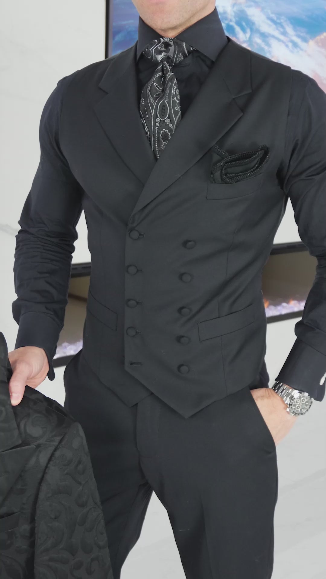 Black Paisley Jacket-3