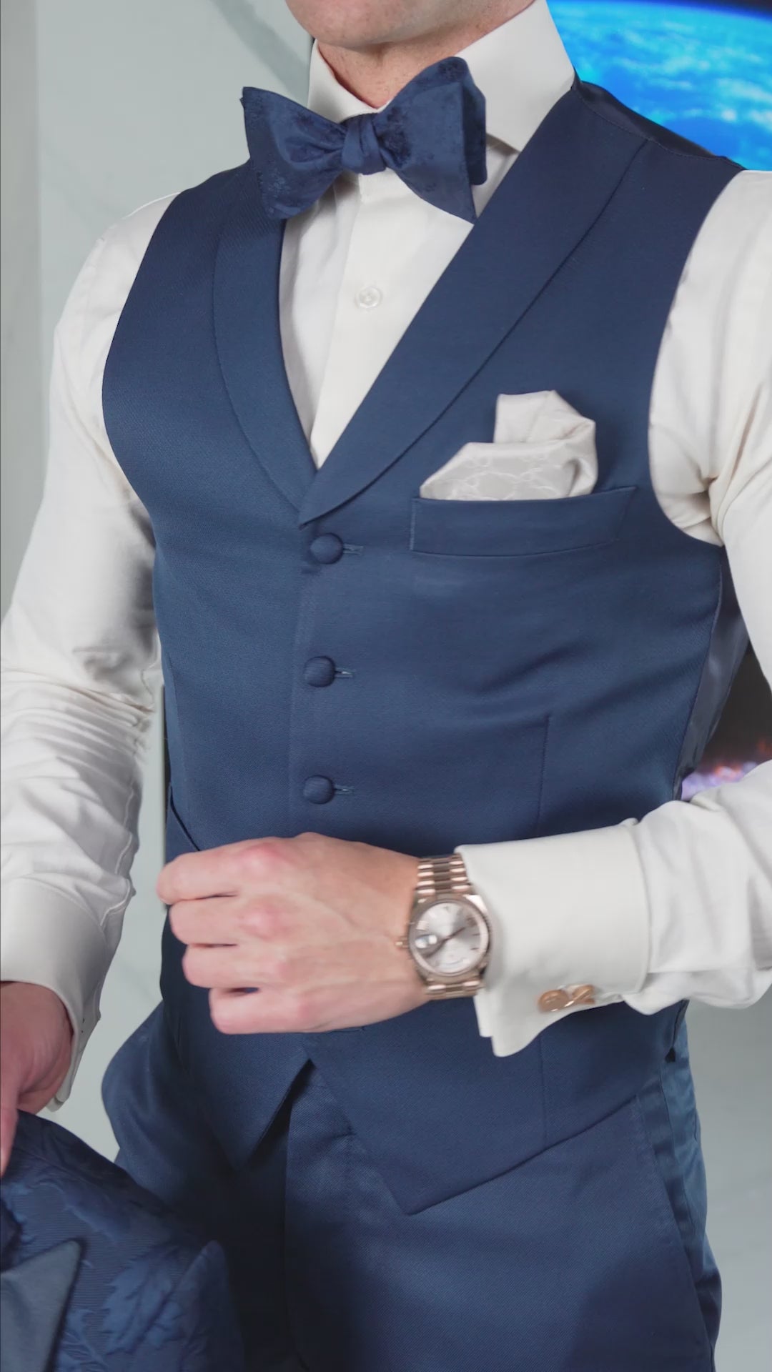 Navy Blue Fiore Jacket-3